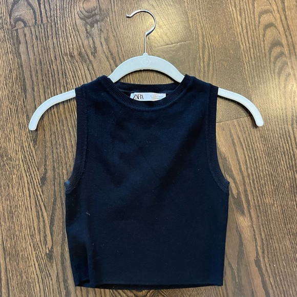 Zara Tops Zara Black Cropped Tank Poshmark